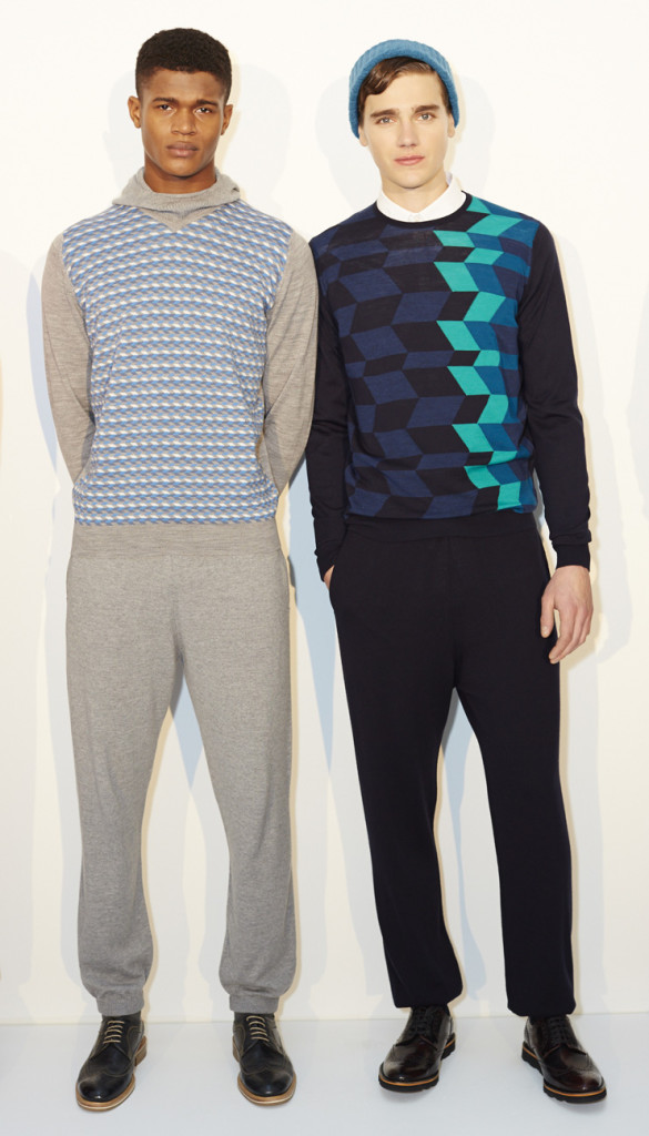 Left: O'Shea at Select / John Smedley AW14 (Image: Shaun James Cox, BFC)