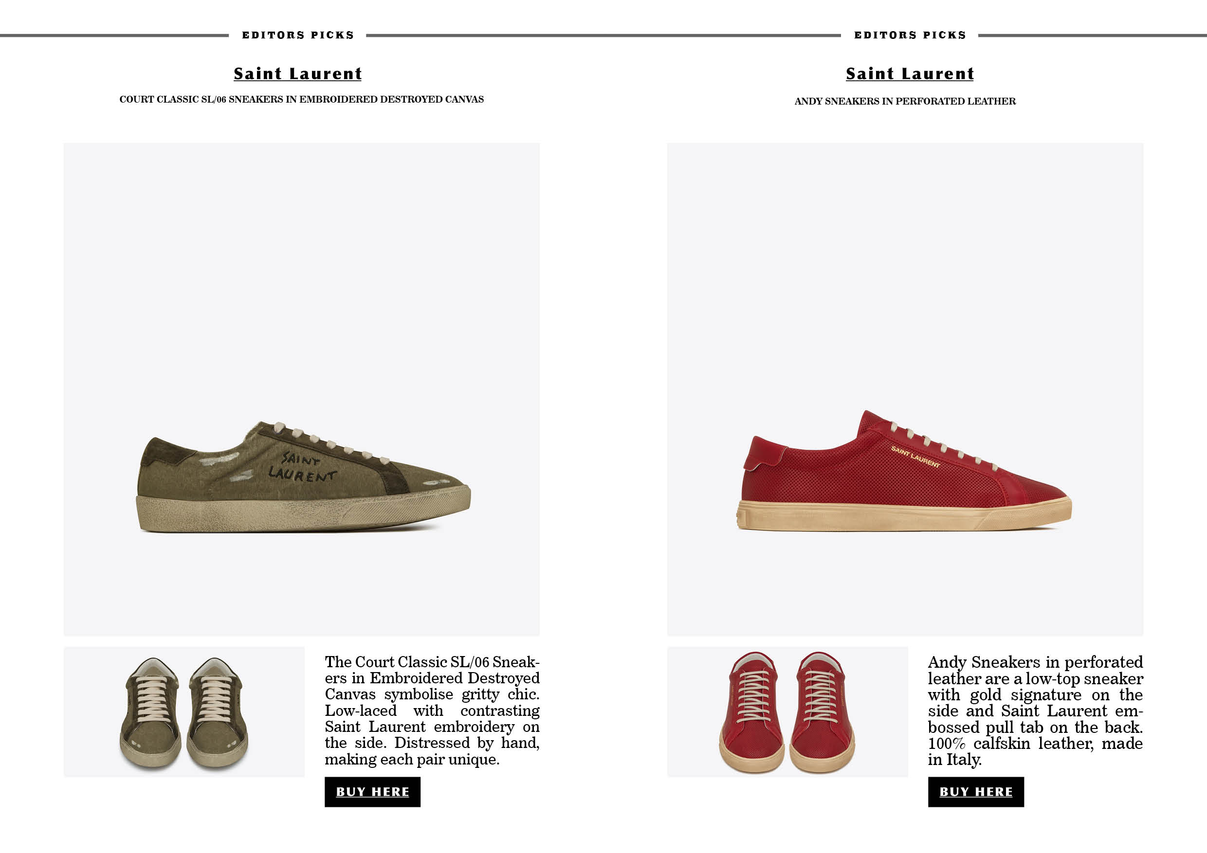 saint laurent destroyed sneaker